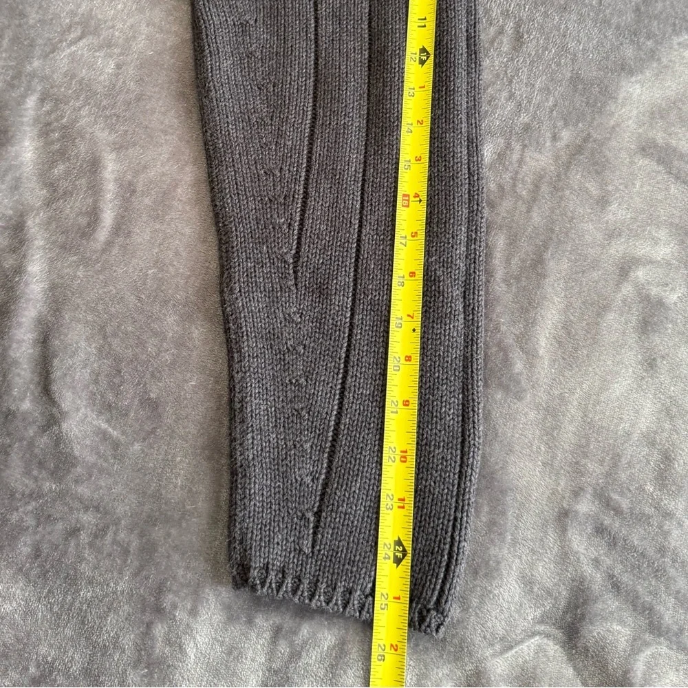 Ralph Lauren Polo Jeans 1/4 Zip Sweater Mens L Ribbed Chunky Knit Cotton Preppy